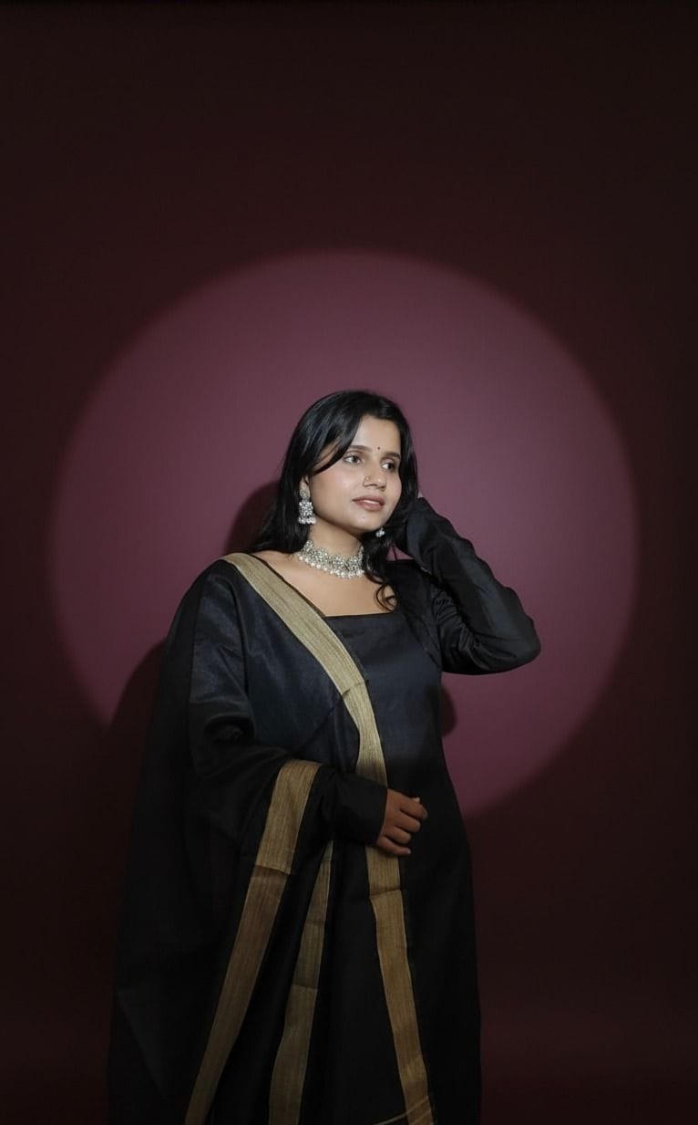 Barnora Mohini Collection – Elegant Black Chanderi| Luxury Indian Ethnic Wear | Premium Kurta set